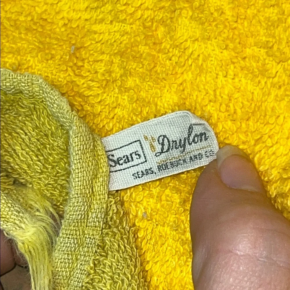 Vintage chartreuse Sears wash cloth